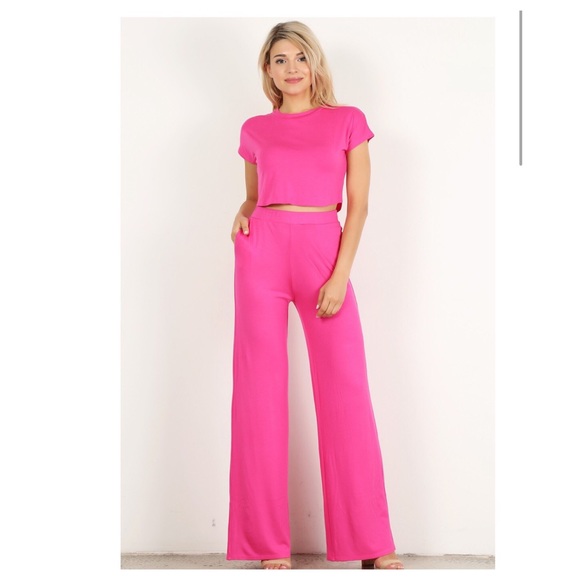 Pink 2pc Pant Set - Picture 4 of 6